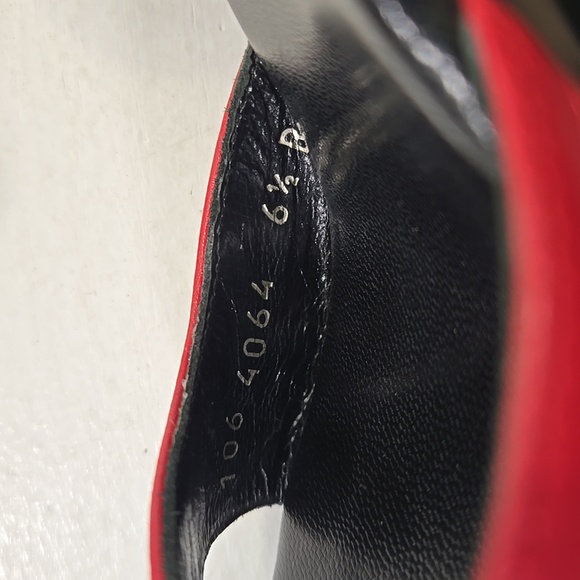 Gucci Vintage GG Logo Monogram Wedge Mules Heels 6½ - Picture 12 of 12